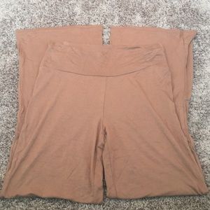 Wide leg brown palazzo pant